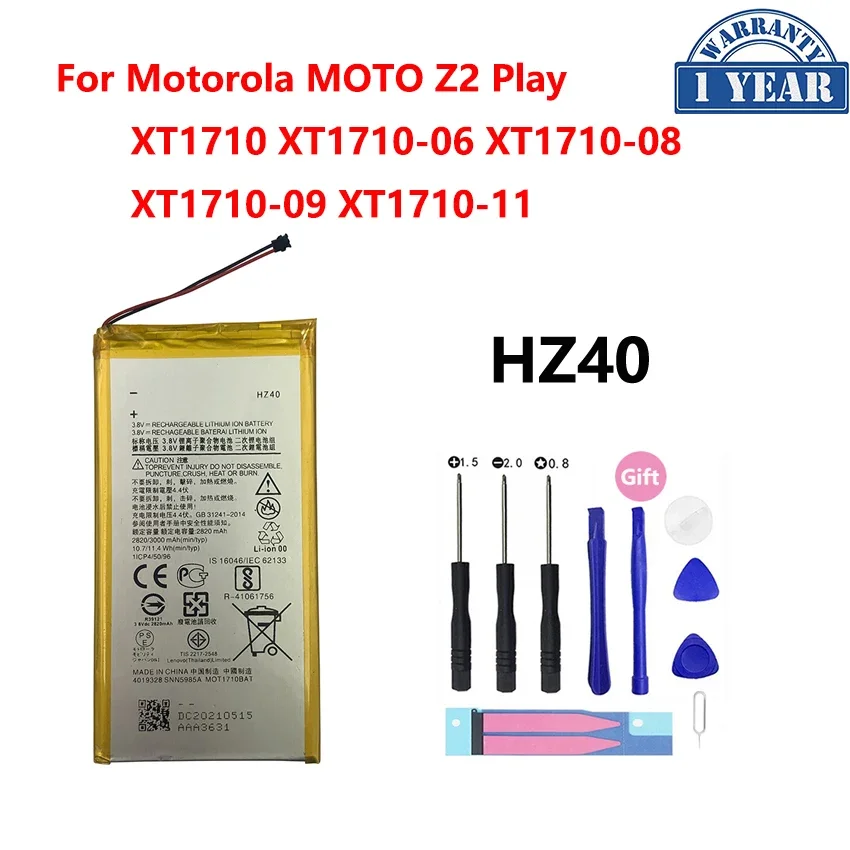 

New Original HZ40 3000mAh Battery For Motorola MOTO Z2 Play Z2Play XT1710 XT1710-06 XT1710-08 XT1710-09 XT1710-11 Phone Bateria