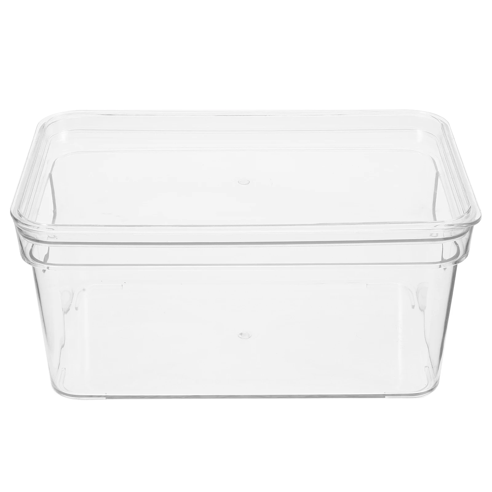 

Clear Desktop Storage Box PET Material Transparent Organizer Container Lid Stackable Space-saving Multi-functional