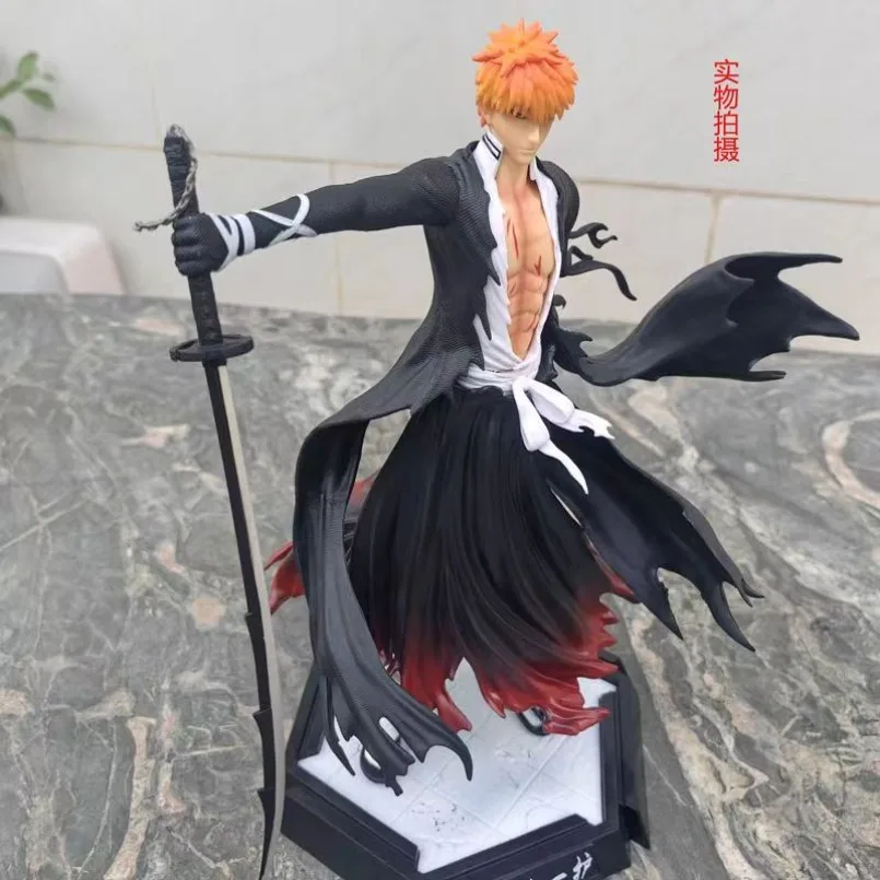 31cm BLEACH Kurosaki Ichigo Action Figure #991 Kurosaki Ichigo Anime Figure PVC GK Statue Figurine Collectible Model Doll Toy