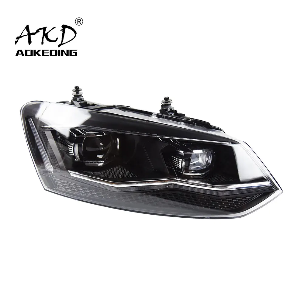 

AKD Car Styling for Polo Headlights 2011-2018 Vento LED Headlight New Polo Design DRL Hid Head Lamp Bi Xenon Beam Accessories