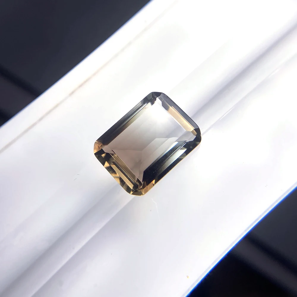 

Real Smoky Quartz Loose Gemstones White Crystal Oct 12*16mm for Women Silver Gold Diy Jewelry