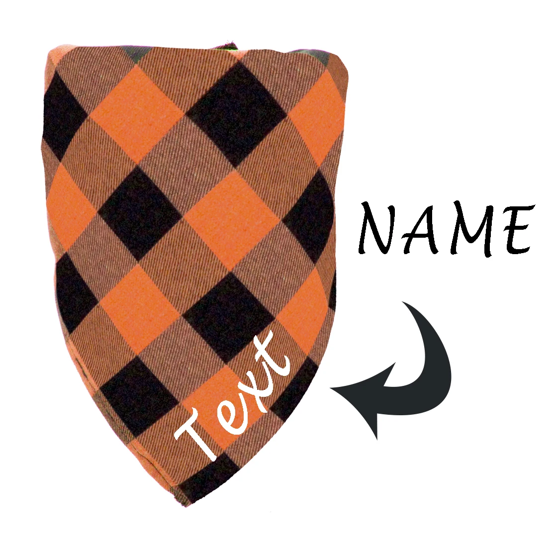 Personalized Name ID Pet Bandanas for Dog Cat Plaid Triangular Bib Scarf Collar Pet Items Puppy Accessories