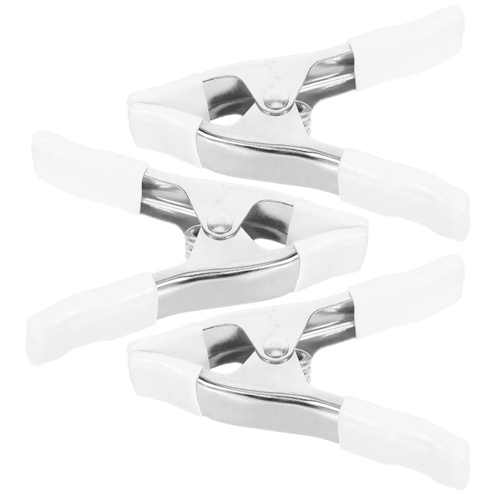 

3pcs Heavy Duty Spring Clamps A shaped 4 Inch Nickel Plated PVC Clips for Backdrop Stand Photography Home Decor Craft