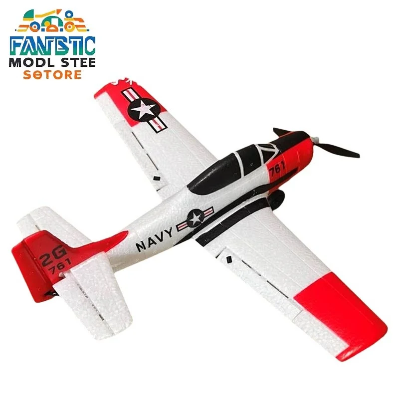 

Epp Foam Glider Airplane With Gyro 4-In-1 Simulation T28 Fighter Fixed Wing Remote Control Toy For Kids Hobby