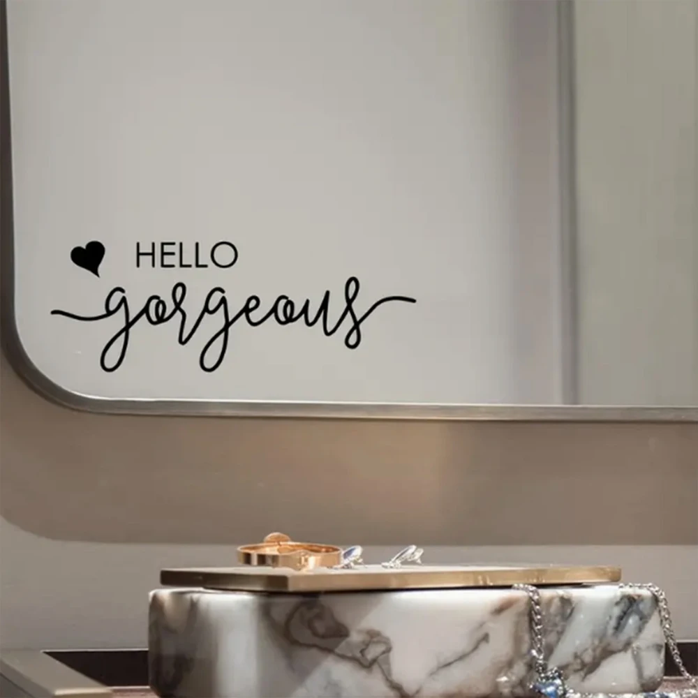 

1 шт. креативная виниловая наклейка на стену, великолепные самоклеящиеся зеркальные наклейки Hello, наклейки для спальни, прихожей, гостиной, крыльца, домашнего декора