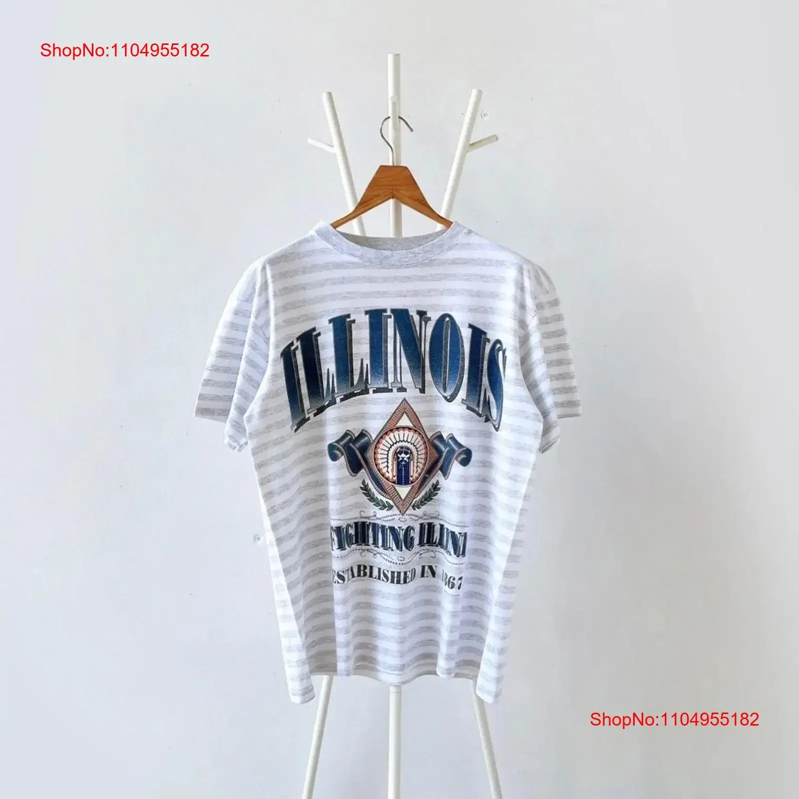 

90s Illinois Fighting Illini T Shirt L vintage Washed designer clothes Casual streetwear Stretched graphic homme Stylish