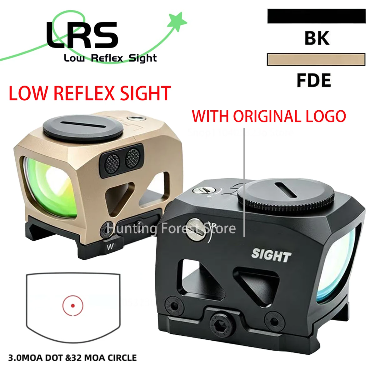2026 NEW LRS Low Reflex Sight Sealed Reflex Optic Motion Sensor 30Min Auto Off Solar Power 3MOA Circle Dot with 20MM Mount