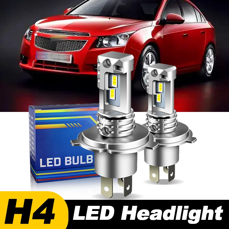 1pc/2Pcs For Chevrolet Cruze 2009 2010 2011 Car Headlamp H4 9003 High Power LED Headlight Hi/Low Beam Bulbs Canbus 6000k
