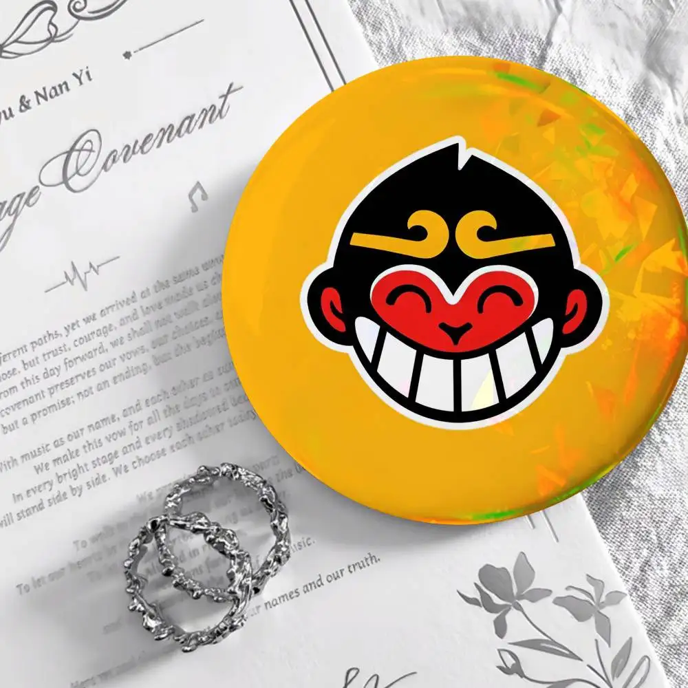 Monkie Kid Symbol Round Badge Lapel Pin Backpack Clothing Jewelry Accessories Gift Brooch