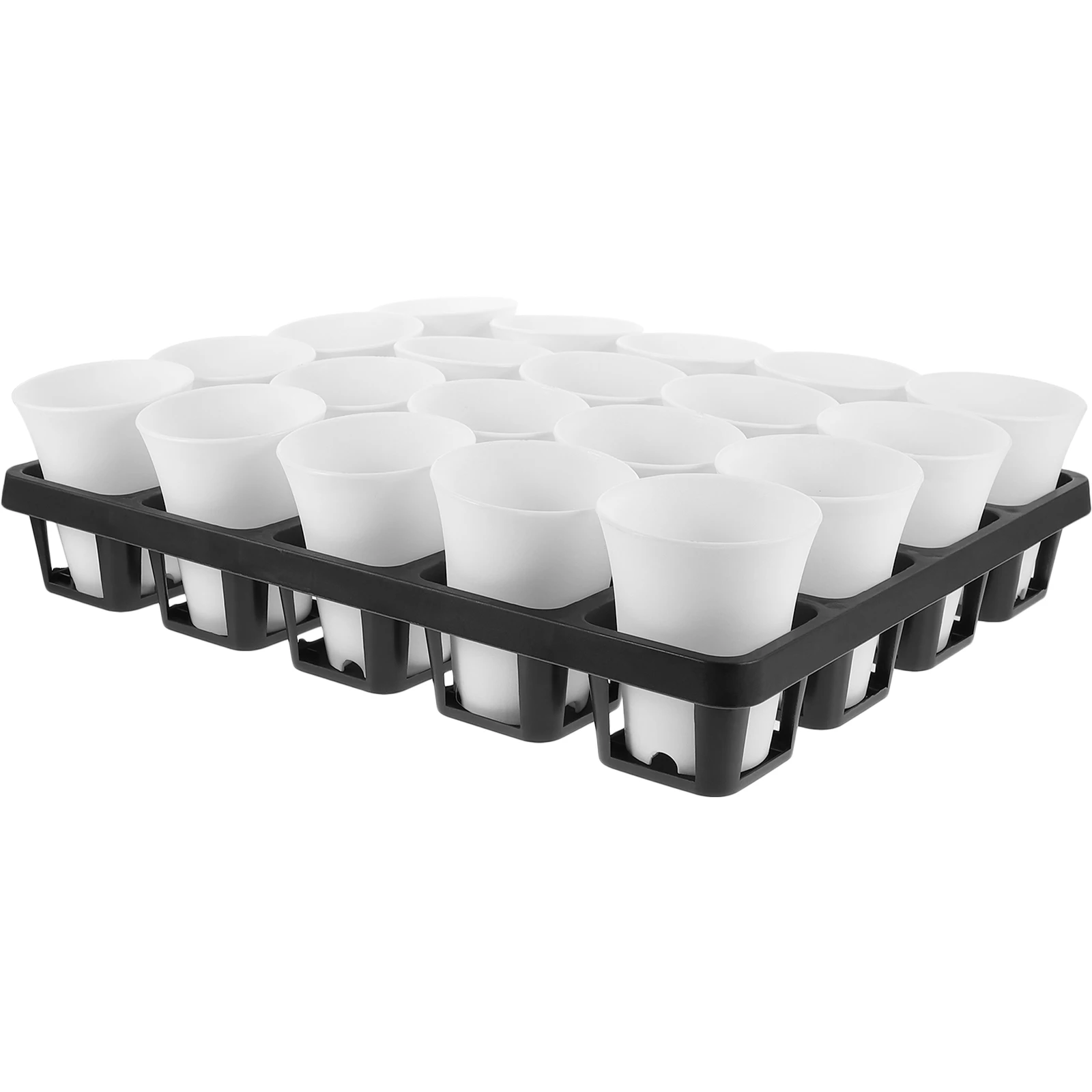 

1 set Succulent Nursery Pots Small Flowerpot Storage Box Planters Set of 20 Holes Multipurpose Planting Containers Garden Supply