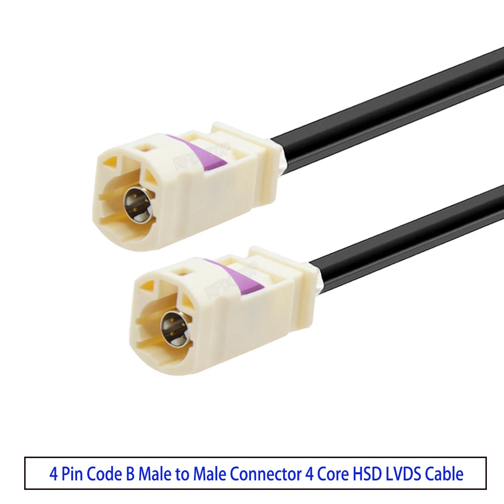 4Pin Weiß FAKRA HSD Code B Stecker auf Weibliche Jack USB LVDS Geschirmt Dacar 535 4-Core Kabel für Benz BMW Audi Tesla VW