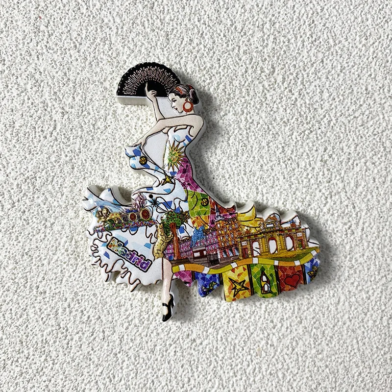 

Madrid, Spain, dancer decoration, 3D travel souvenirs, office, home kitchen decoration gifts