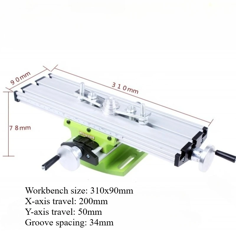 

Mini High-Precision Multi-Function Workbench Bench Drill Milling Machine Cross Sliding Table Dovetail Carriage Micro Vise 20X8CM