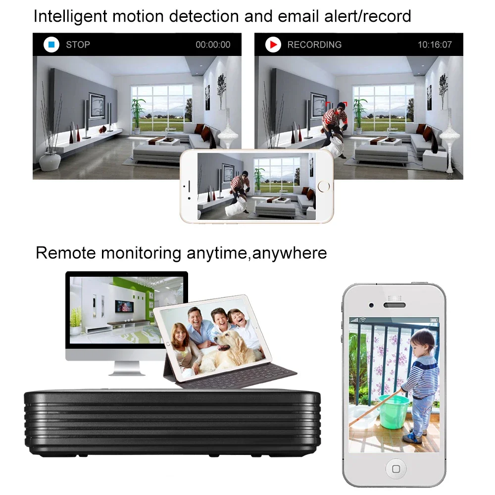 H.265 4CH 8CH 4K 8MP 5MP 1080P POE NVR الصوت خارج للأمن كاميرا مراقبة شبكة مسجل فيديو كشف الوجه Xmeye