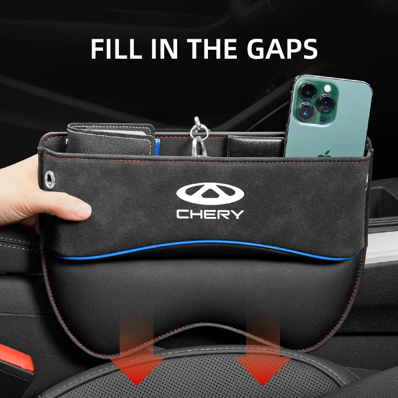 Car seat gap filler storage and organizer box suede, For Chery Tiggo 8 Plus 7 Pro Max Jaecoo 7 Arrizo 5 8 Exeed RX VX 2023 2024