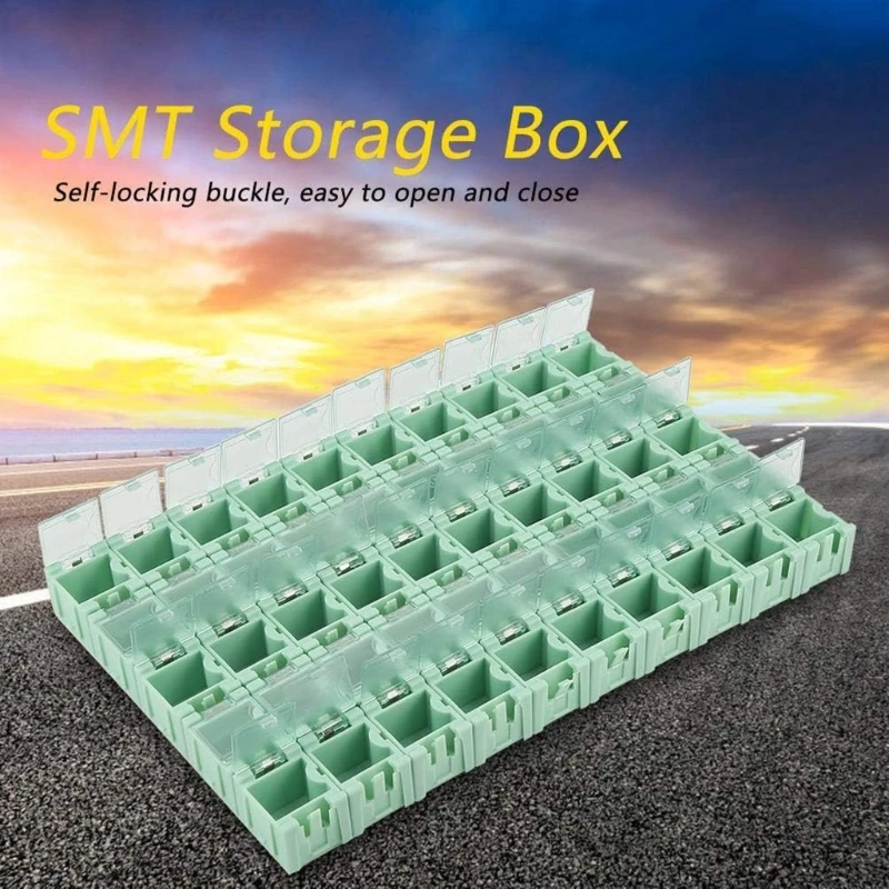  50pcs Water Resistant Component Organizers Boxes Interlocked Design Component Boxes Customizable Storage Solution