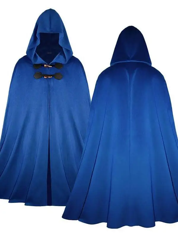 Medievale retrò velluto loween mantello con cappuccio pirata ranger guerriero costume cosplay costume da prestazione abbigliamento etnico da donna