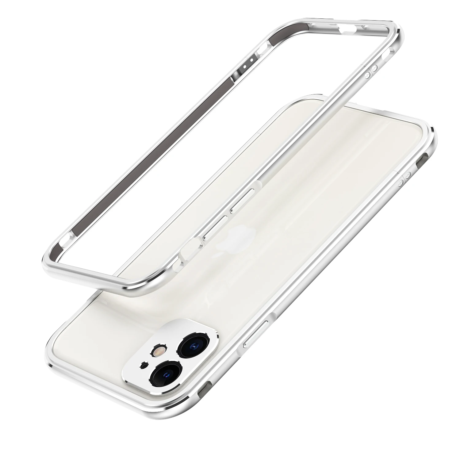 Case For iPhone11 Luxury Deluxe Ultra Thin aluminum Bumper for Apple iPhone 11 Pro Max + 2 Film (1 Front +1 Rear)