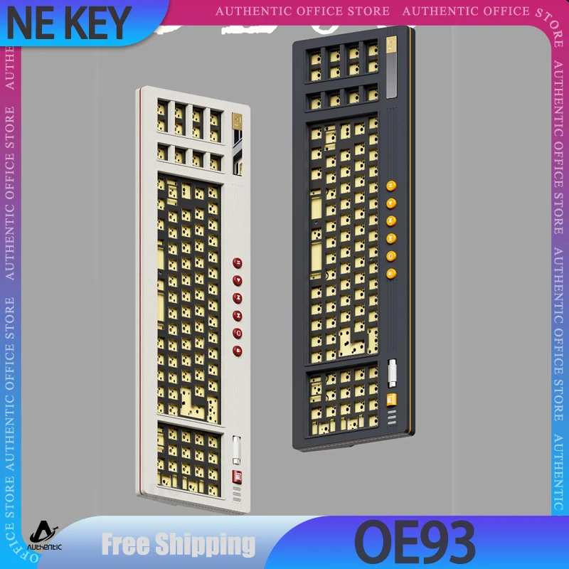 Ne key Oe93 Mechanical Keyboard Kit 3mode Retro Style Gamer Aluminum Keyboard Kit Nekey Custom Computer Gamer Accessories Gifts