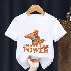 Masters of The Universe He-Man Print Kids T shirt Girls New Summer Tops Baby Boys Clothes Cartoon Children Short Sleeve T-shirt