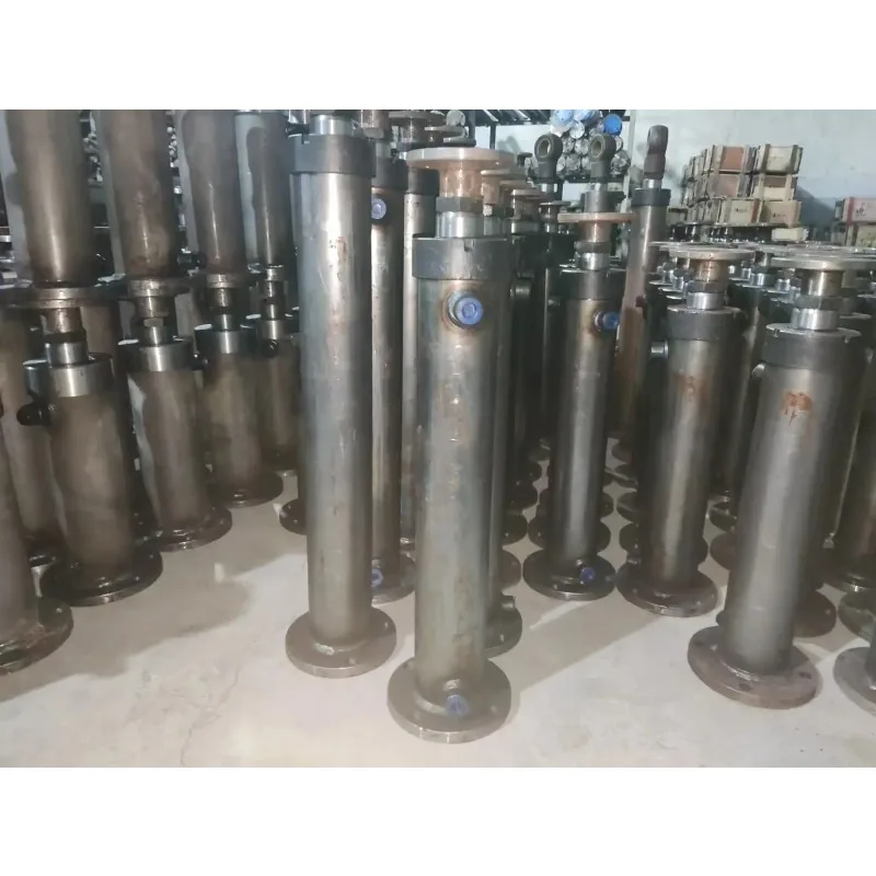 Cilindro hidráulico de dupla ação personalizável, 1 tonelada, flange quadrado de 2 toneladas, sistema de elevação de óleo para estação de perfuração