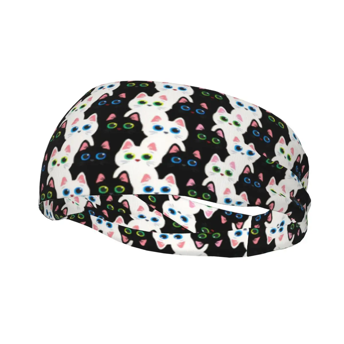 

Sports Sweatband Breathable Headband Sweat Hair Head Band Cats Abstract Yoga Headband