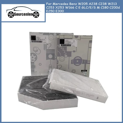 Filtro de cabina para Mercedes Benz W205 A238 C238 W213 C253 X253 W166 C E GLC/E/S M C180 C200d E250 E300 A 2058350147   A 1668300218