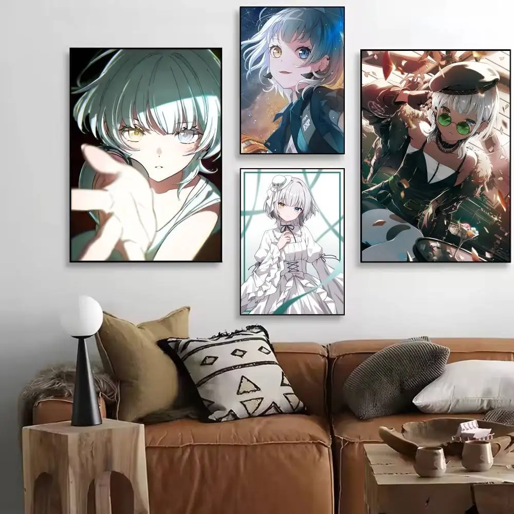 Anime Girl B-BanG Dream Rana Kaname Posters High Quality Self-adhesive Wall Art Decorations Color Prints Sticky