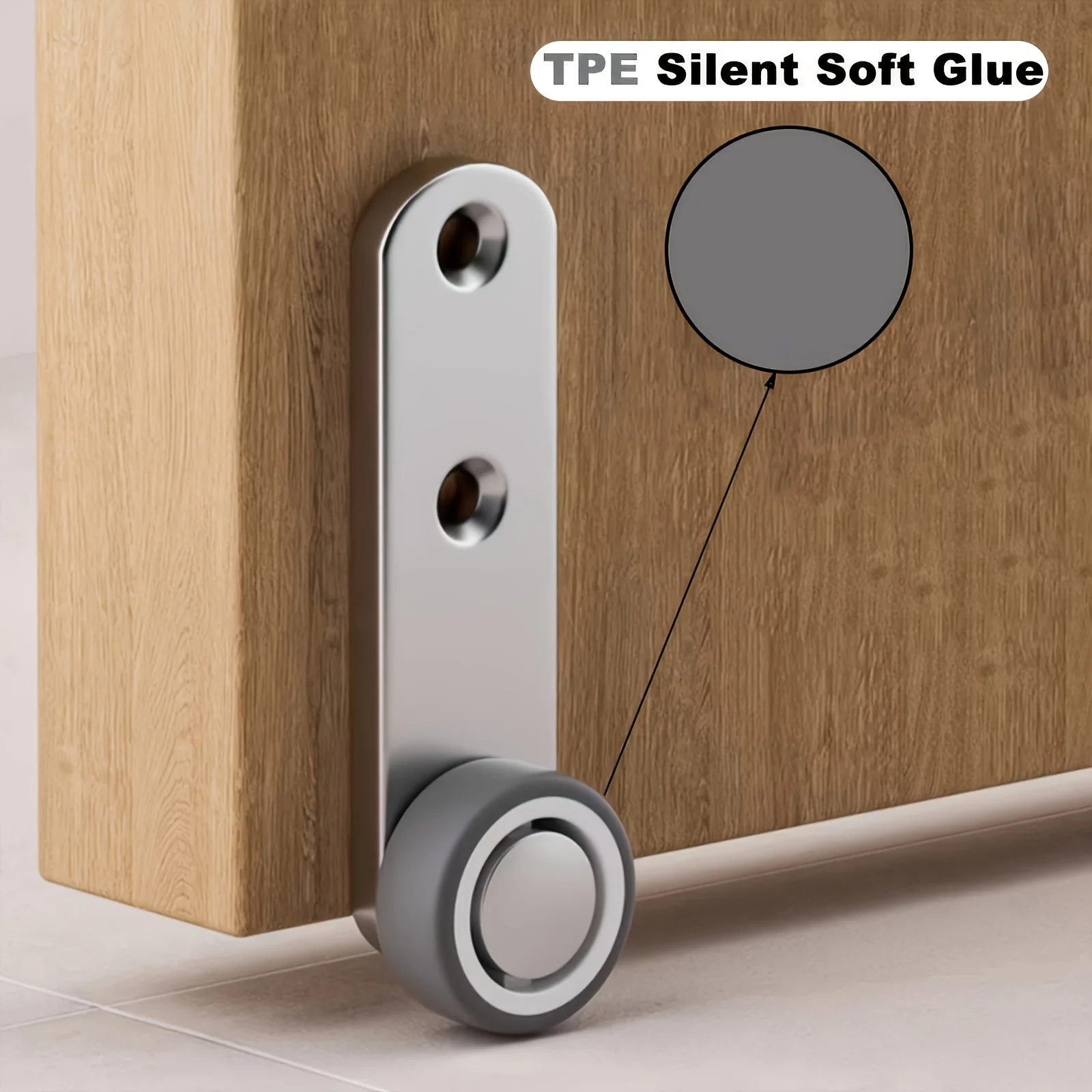 Heavy-Duty Silent Sliding Door Wheel with 4 Rollers and 8 Screws Metal Directional Casters Sliding Track Wheels Door Hardware