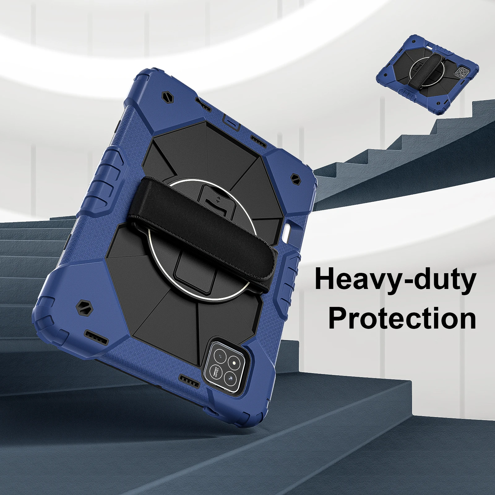 360 Rotation Stand Case For Xiaomi Mi Pad 7 Pro Redmi 2025 Pad 2 Pro Poco 12.1 SE 8.7 inch Tablet Case Shockproof Hard Cover