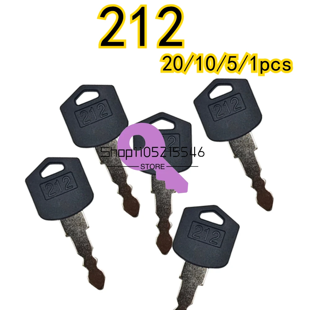20/10/5/1pcs New 212 Keys D554212 Ignition Key for Doosan Daewoo Forklift Skid Steer