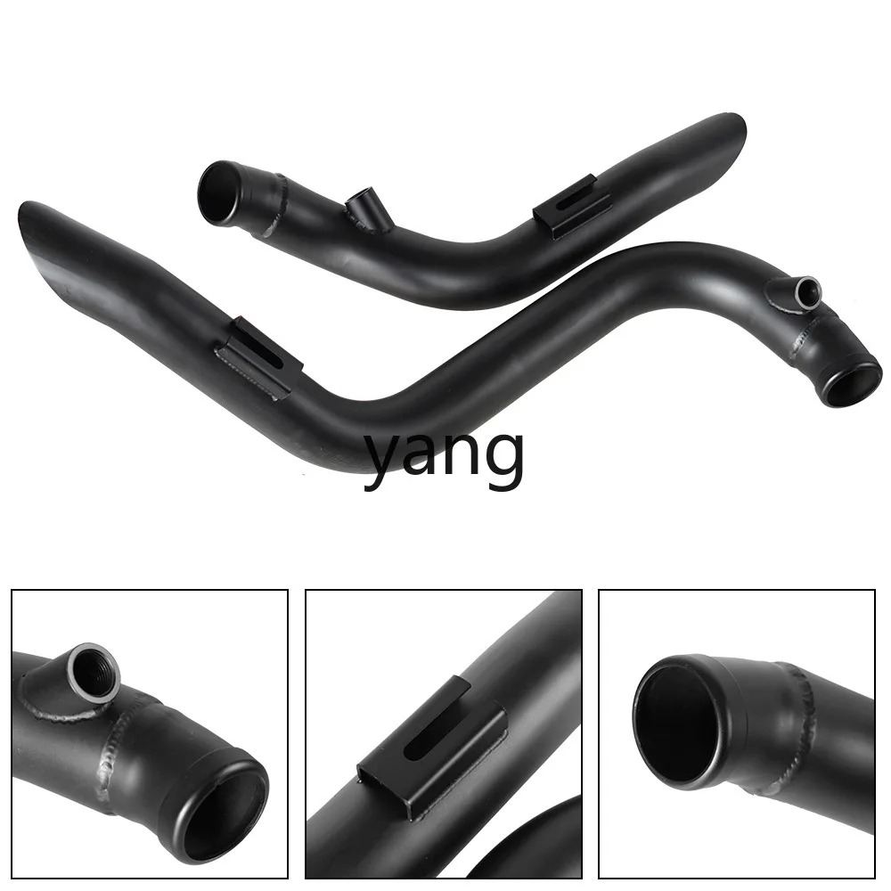 L'm Motorcycle Black 2 Inch Horseshoe Sound Exhaust for Modified Retro T7