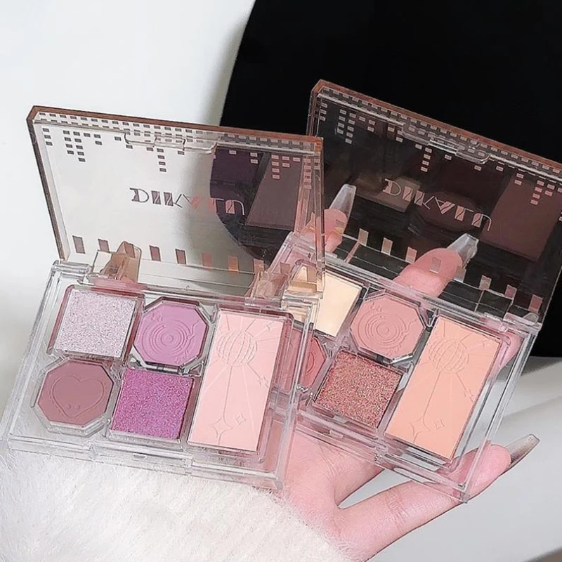 1Pc DIKALU 5 色アイシャドウプレートソフトミストダークアイズマット & パール光沢のある長期的な防水韓国メイクアップ顔料