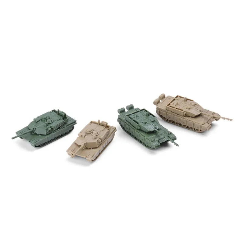 1/144 China 99A Parade Tank USA M1A2 Tank 4D Sand Table Plastic Tanks Finished Model Toy 4pcs/set