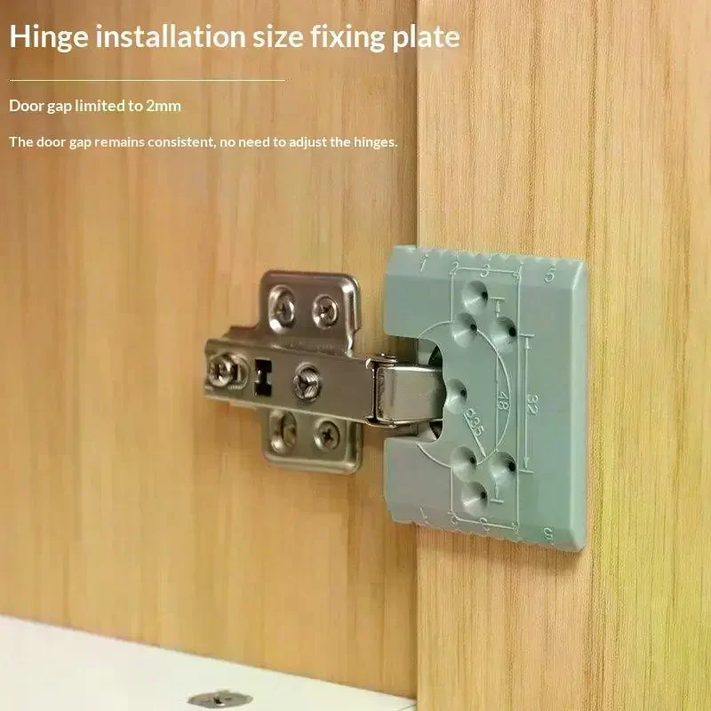 Magnetic Hinge Quick Installation Positioning Piece Cabinet Door Installation Point Fixed Plate Woodworking Panel Hinge Tool