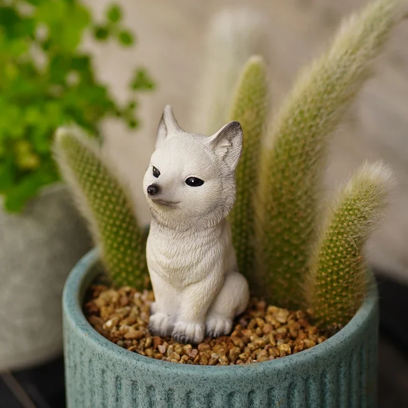 Nine-tailed Fox Succulent Bonsai Ornaments Outdoor Micro Landscape Monkey Tail Pillar Landscaping Fox Tail FlowerPot Accessories