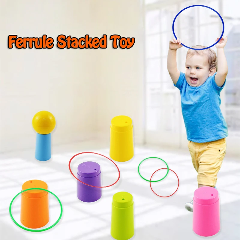 Children Throw Circle Game Ferrule Stacked Toys Fun Indoor Outdoor Parent-Child Interactive Circle Layers Early Education Gift