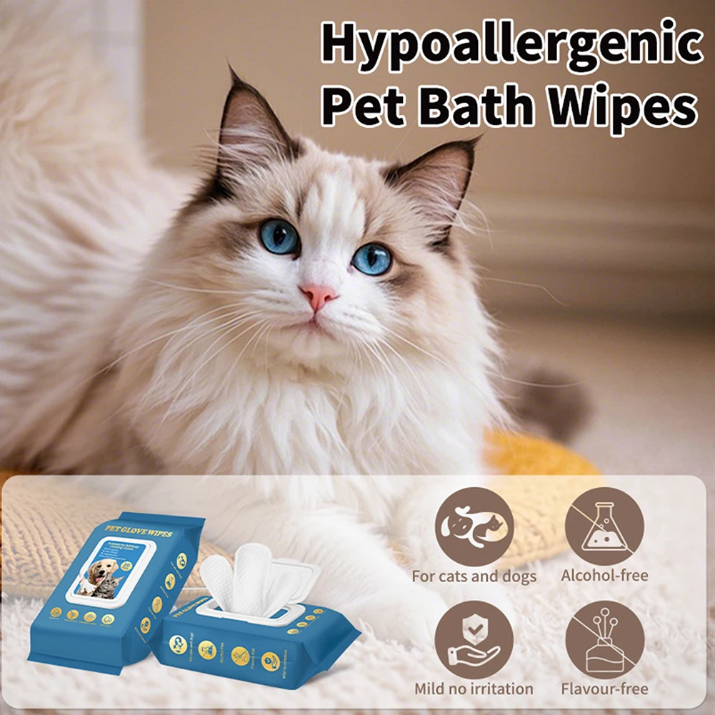 Pet Grooming Glove Wipe Powerful Static Dust Absorption Daily Tidiness Helper