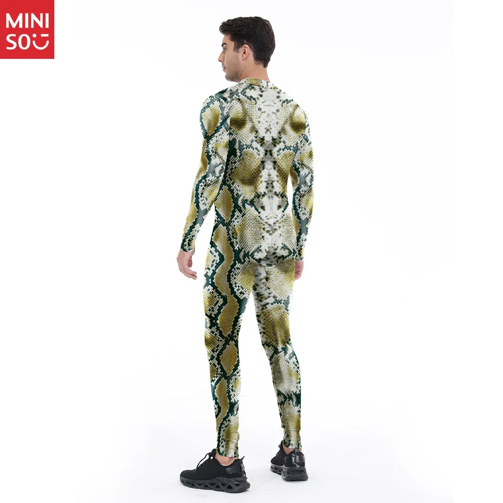 Miniso Halloween nouveau Cos Animal serpent 3D impression numérique Onesie scène Performance costume