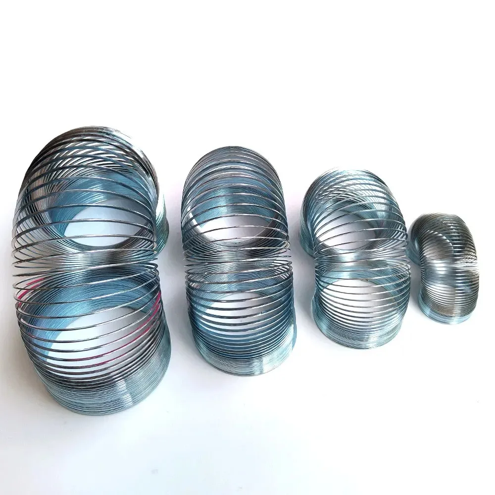 80X100mm Giant Magic Rainbow Metal Slinkys Spring Big Classic Originals Walking Jumbo Steel Slinky Toy Spring