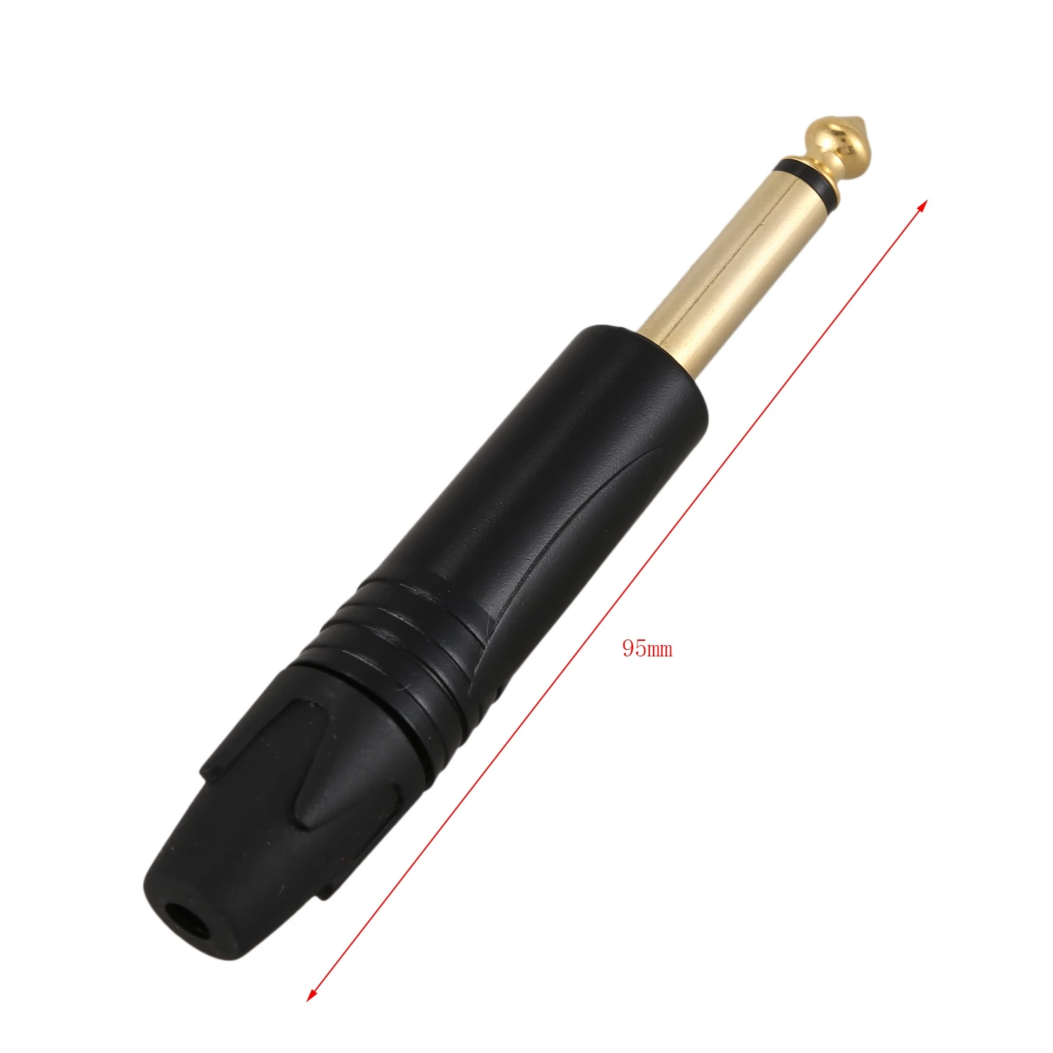 Imagem -06 - Mono Gold Plating Plug Pólo 635 mm 65 mm Jack Estéreo Preto 10 Pcs Profissional
