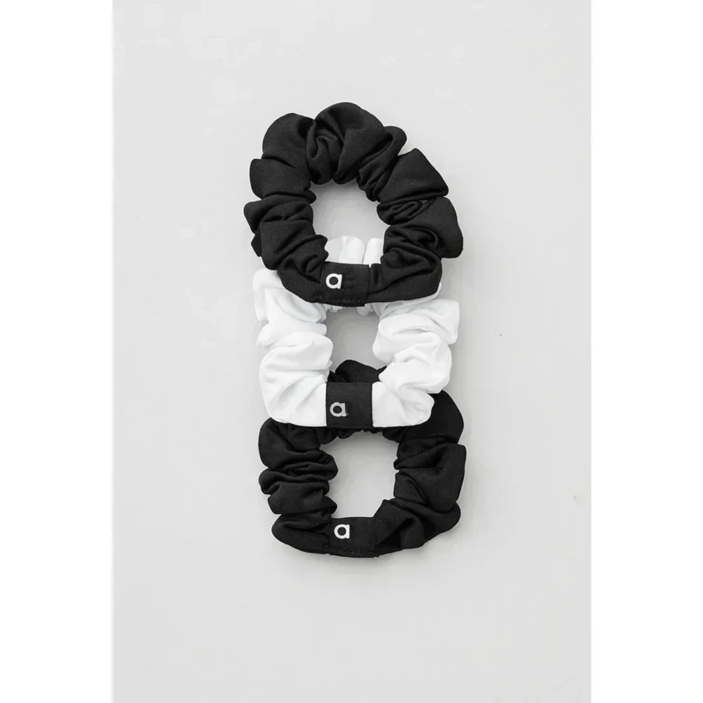 Yoga  Elegant And Stylish Fixed Ponytail Hair Accessory, Casual Daily Exercise Elastic Headband Fresh Mini Scrunchie 3-Pack