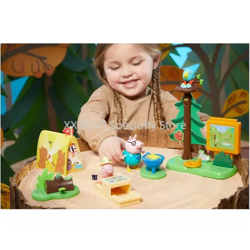 Hasbro Peppa Pig Woodland Club Nature Day Camping Set Includes Figures and Accessories Play House Toys Children's Holiday Gifts