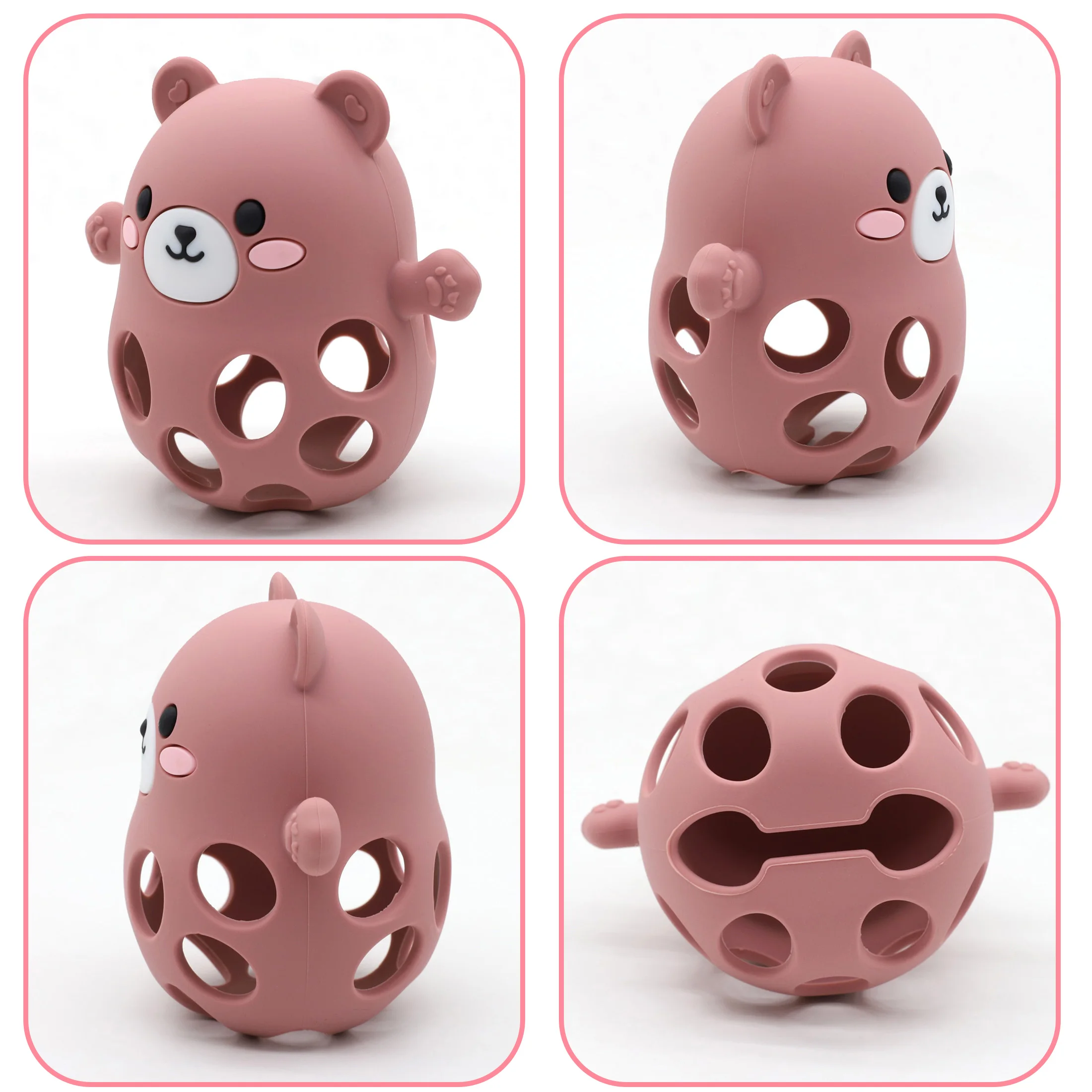 Silicone Bear Gum Easy to Grasp Grinding Exercise Toy