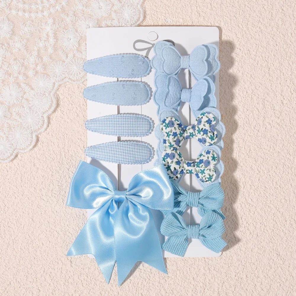 10/11/12 Stück/Set Mädchen Haarspangen mit Schleife, süße Schleifen-Haarspangen für Kinder, Baby-Geburtstagsdekoration, Haarspangen für Mädchen, Haar-Accessoires – Detail 16