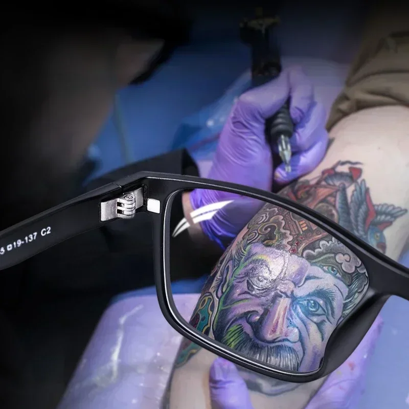 Óculos de proteção ocular de tatuagem, alta qualidade, magnético, integrado tatuagem ferramenta acessórios, alta definição, multi-cena uso