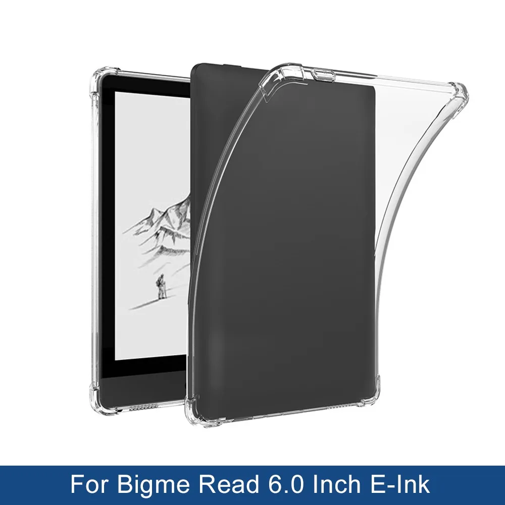 Case For Bigme Read 6.0 Inch E-Ink Paper Tablet, Clear TPU Ultra-Slim Shockproof Soft Transparent Cover, Anti-Yellowing