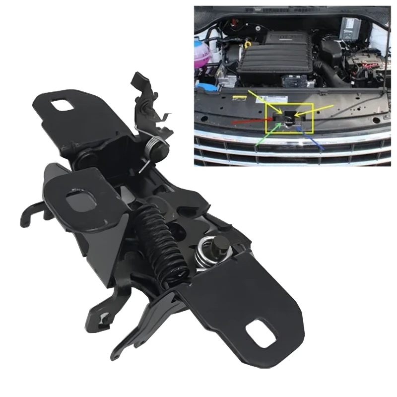 Hood Latch Assembly Compatible for Golf MK4 Hood Lock Latch Replace Part Number 1J0823509E H9EE