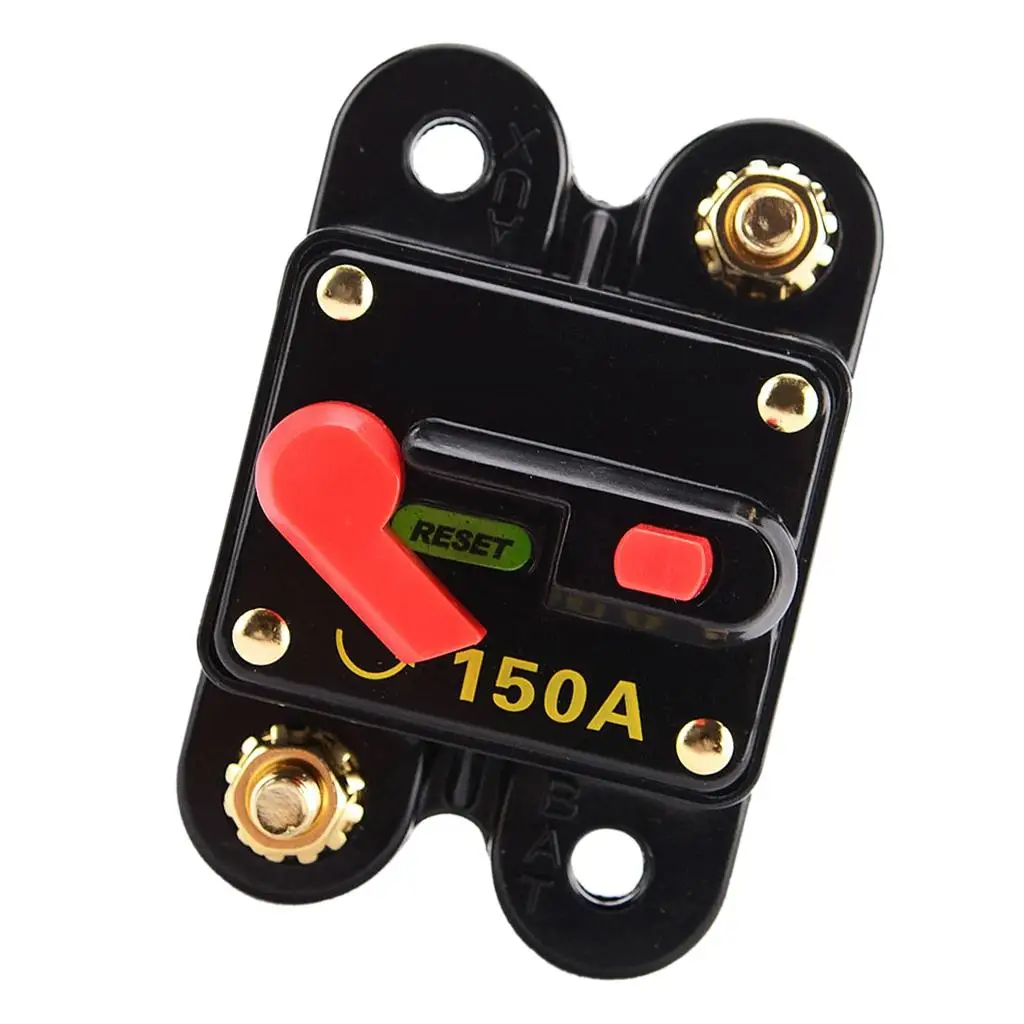 150 Amp Manual Reset Circuit Breaker Fuse Holder Kill Switch 5V-50V DC