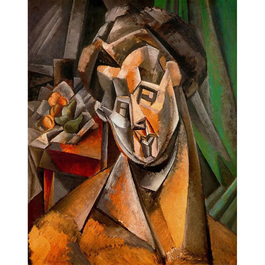 

Pablo Picasso oil paintings,Woman and pears,Hand painted famous painting reproduction,Abstract oil painting,Home decor canvas